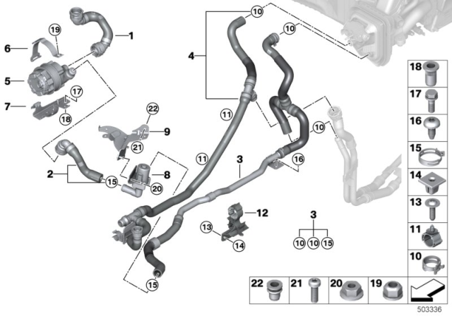 2020 BMW X7 Electric Coolant Water Pump Diagram for 11518642732