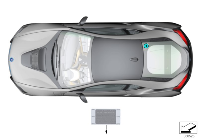 2014 BMW i8 Label "Exhaust Emission" Diagram for 71228681463