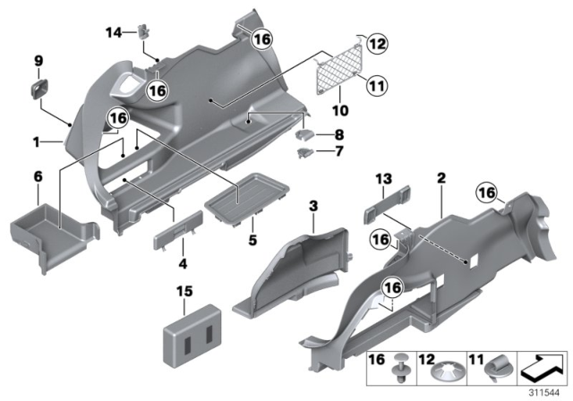 2013 BMW ActiveHybrid 3 Battery Cover Diagram for 51477261958