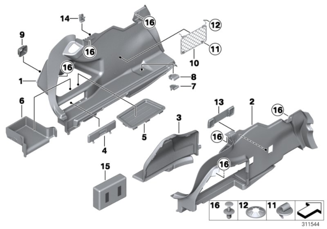 2013 BMW ActiveHybrid 3 Tension Strap Diagram for 51472994027