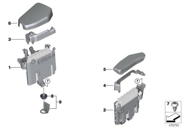 2017 BMW M760i xDrive Control Unit Box Diagram