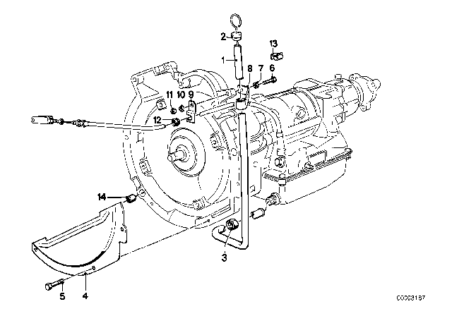 1978 BMW 320i Covering Plate Diagram for 24111205541