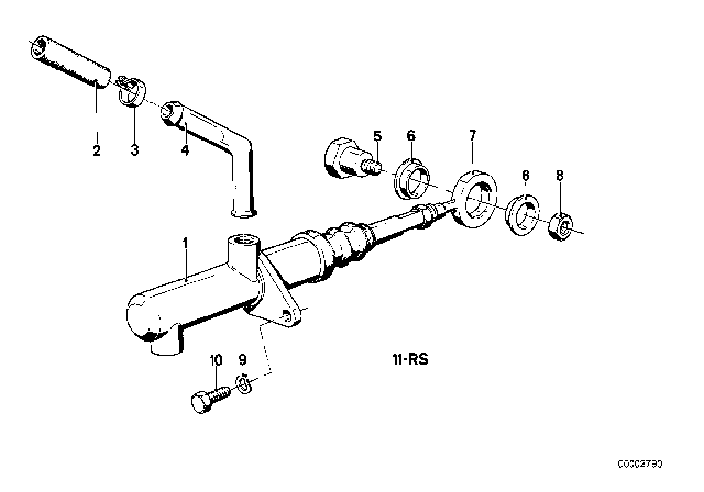 1983 BMW 320i Input Cylinder Clutch Diagram