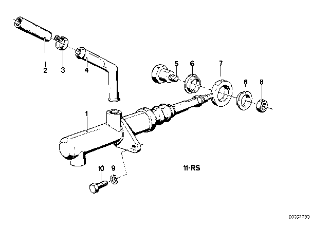 1978 BMW 530i Input Cylinder Clutch Diagram