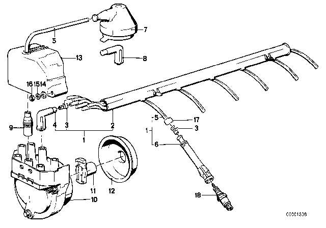 1984 BMW 533i Ignition System Diagram