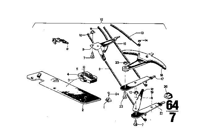 1974 BMW 3.0CS Clamp Diagram for 64111351375