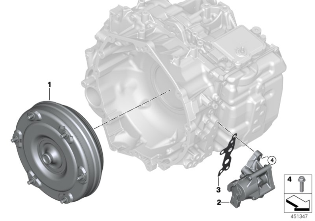 2016 BMW i8 Transmission Oil Pump Diagram for 24008606065