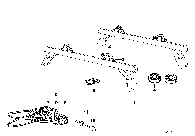 2007 BMW 328i Surfboard Rack Diagram