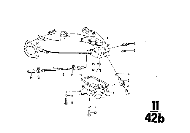 1972 BMW Bavaria Intake Manifold Diagram 2