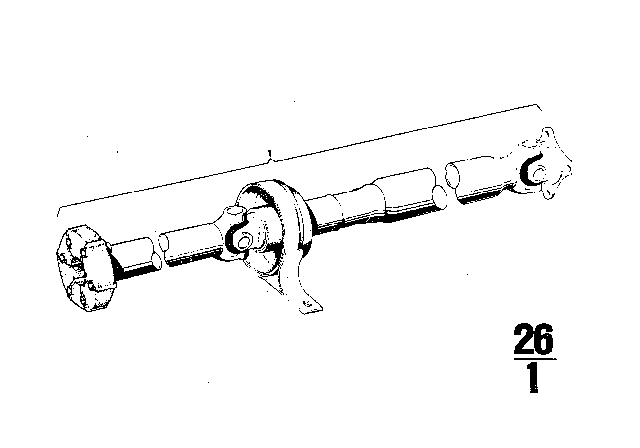 1972 BMW 3.0CS Drive Shaft Diagram for 26111108787