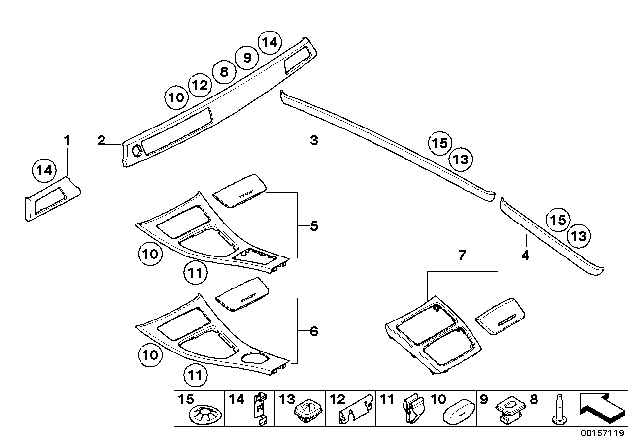 2007 BMW 328i Real Natural Poplar Wood Diagram