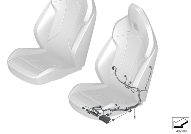 2020 BMW Z4 WIRING SET SEAT LEFT Diagram for 61128716470