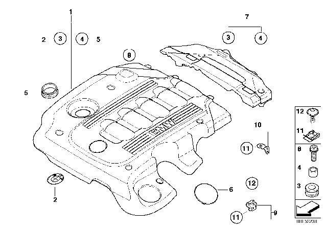 2009 BMW 335d Bush Diagram for 11147807626