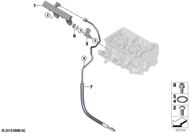 2014 BMW i3 Fuel Injection System / Injection Valve Diagram