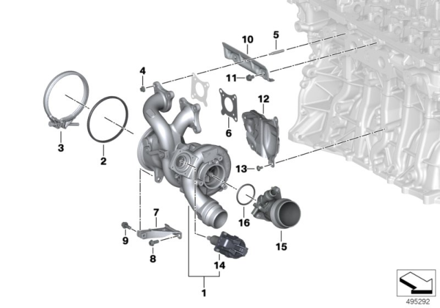 2020 BMW 745e xDrive Sedan(G12) Turbo Charger With Lubrication Diagram