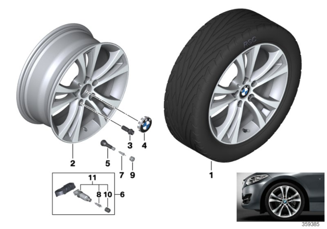 2014 BMW 228i BMW LA Wheel, Double Spoke Diagram 5