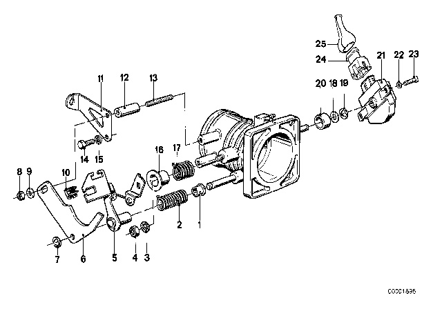 1988 BMW 635CSi Accelerator Pedal Diagram 3