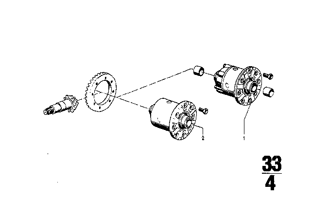 1969 BMW 2800CS Rear-Axle-Drive Diagram 2