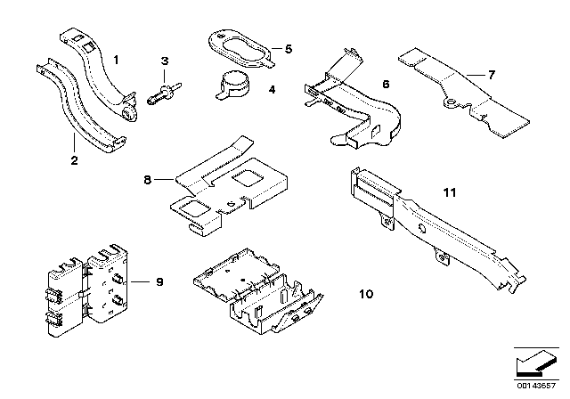 2004 BMW 530i Cable Holder / Covering Diagram