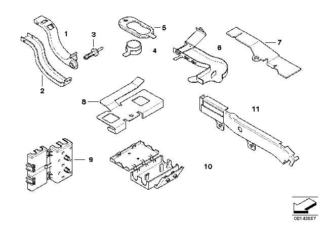 2010 BMW 535i xDrive Cable Holder / Covering Diagram