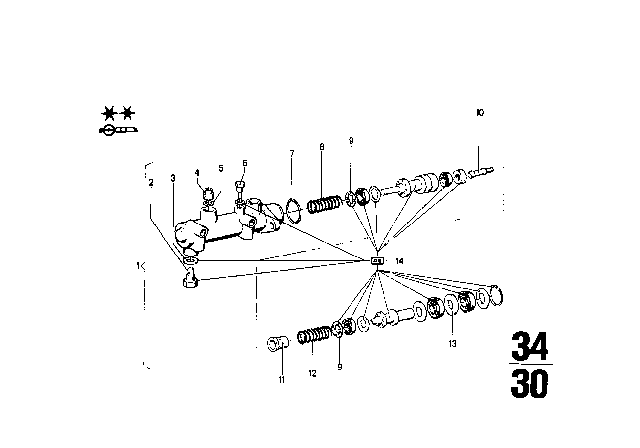 1970 BMW 2002 Brake Master Cylinder Diagram 4