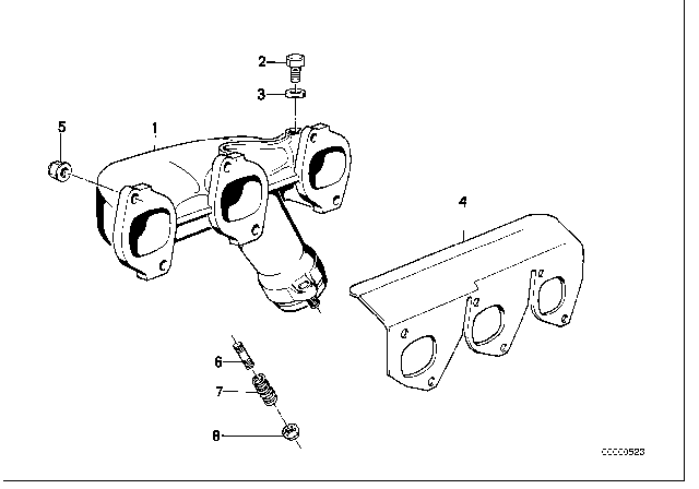 1992 BMW 735i Exhaust Manifold Diagram