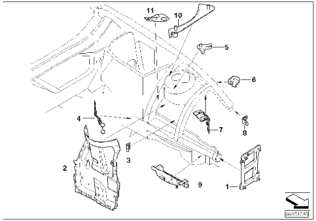 2007 BMW Z4 M Front Body Bracket Diagram 1