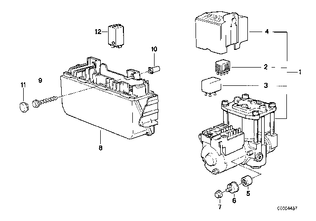 1994 BMW 850Ci Anti Block System - Control Unit Diagram 1