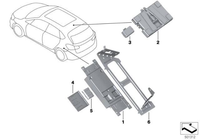 2019 BMW X1 Telematics Control Unit Diagram