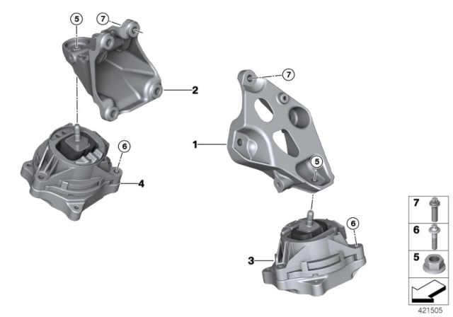 2019 BMW 430i Engine Suspension Diagram
