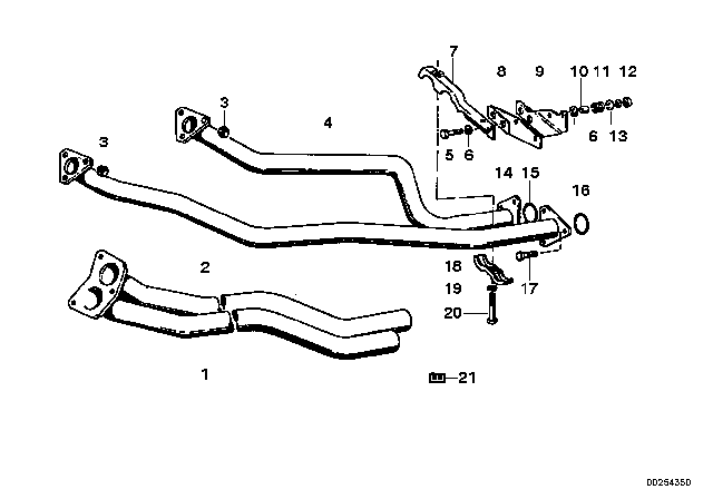 1973 BMW 3.0CS Pipe Clamp Diagram for 18211246379