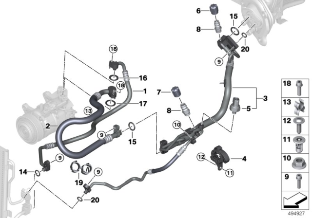 2014 BMW 228i Coolant Lines Diagram 2