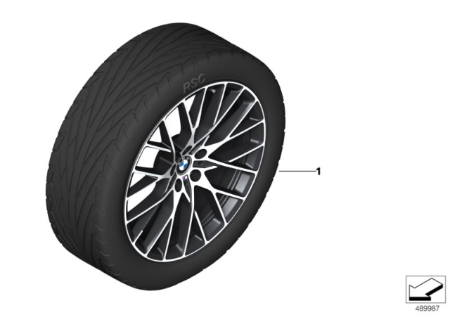 2020 BMW M340i BMW LA Wheel M Performance Cr.Spoke Diagram