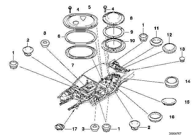 1999 BMW 740iL Sealing Cap/Plug Diagram 2