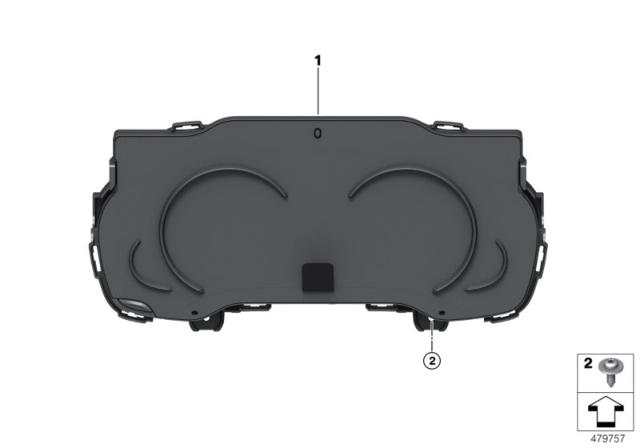 2020 BMW X3 Instrument Cluster Mid Without Hud Diagram