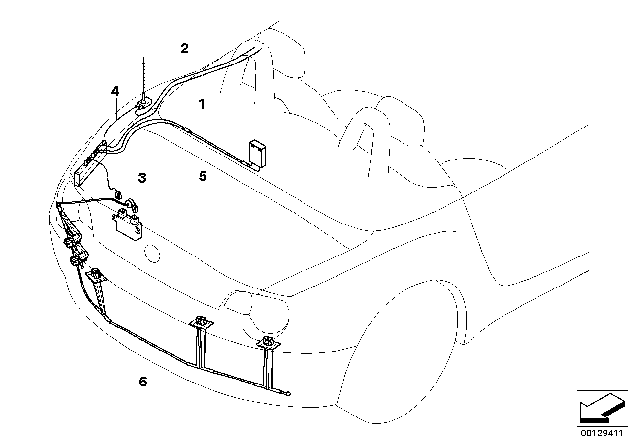 2005 BMW Z4 Universal Aerial Cable Diagram for 61126981426