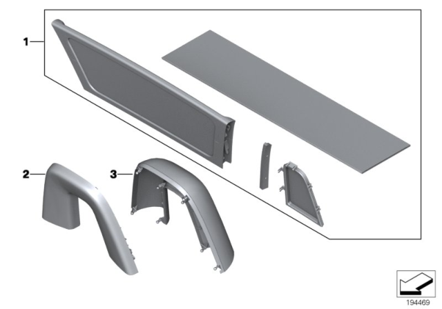 2012 BMW Z4 Retrofit, Wind Deflector Diagram