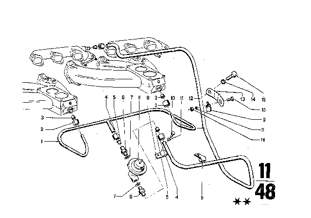 1972 BMW Bavaria Emission Control Diagram 4