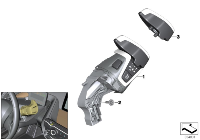 2020 BMW i3 Gear Selector Switch Diagram for 61316999578