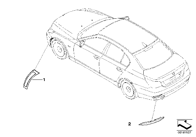 2009 BMW M5 Reflector Diagram