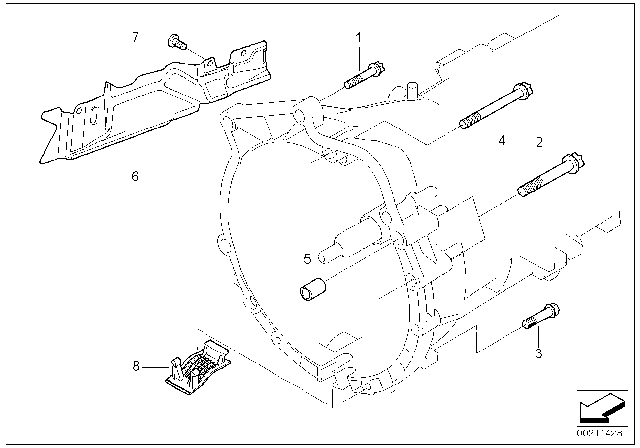 2008 BMW 335xi Transmission Mounting Diagram