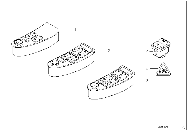 1999 BMW 540i Switch Window Lifter Diagram