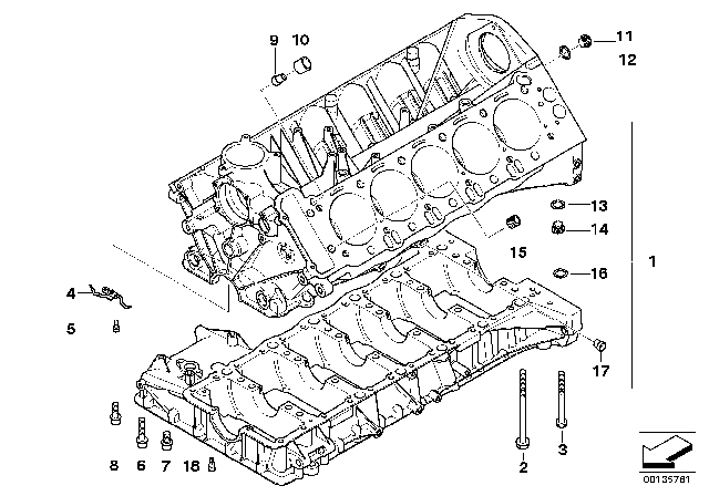 2010 BMW M5 Fillister Head Screw Diagram for 07119905754