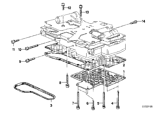 1982 BMW 733i Fillister Head Screw Diagram for 24341207613