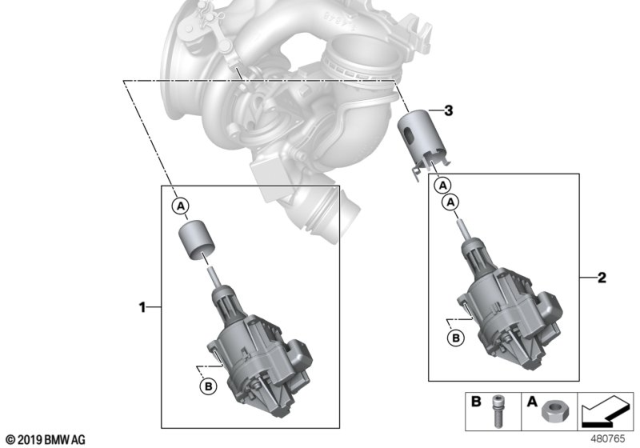 2018 BMW X1 Turbocharger Repair Kit Diagram