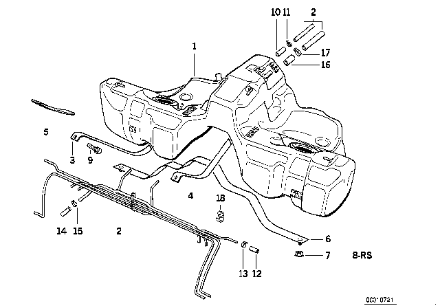 1997 BMW 850Ci Plastic Fuel Tank Diagram