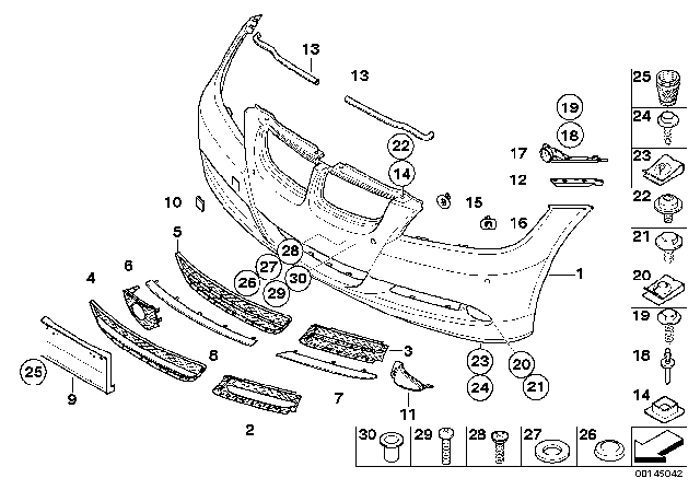 2006 BMW 325i Trim Panel, Front Diagram