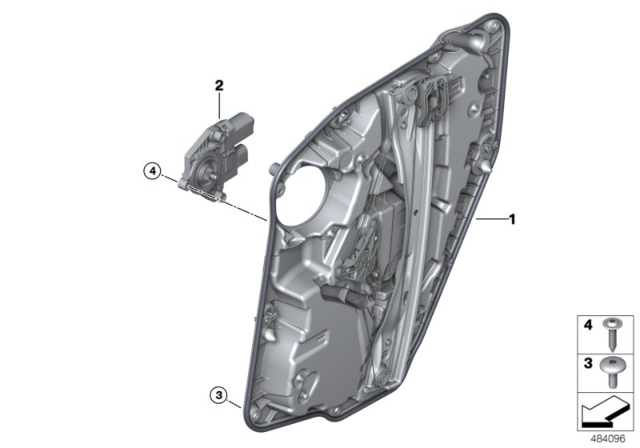 2020 BMW X4 Door Window Lifting Mechanism Diagram 2