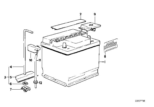 1985 BMW 735i Cover Diagram for 61211371743