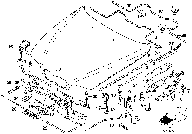 1999 BMW 540i Engine Mood / Mounting Parts Diagram